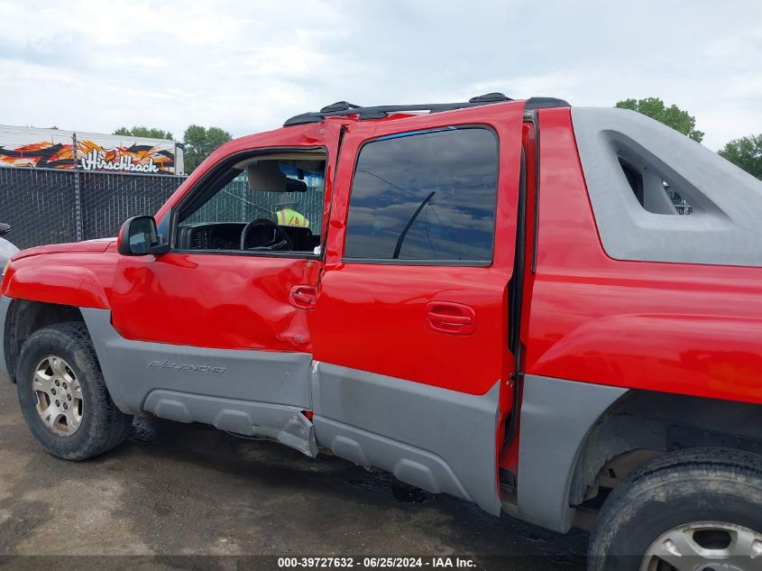 2002 Chevrolet Avalanche 1500 VIN: 3GNEK13TX2G197759 Lot: 39727632