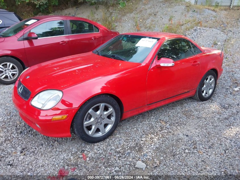 2002 Mercedes-Benz Slk 230 Kompressor VIN: WDBKK49F62F260743 Lot: 39727661