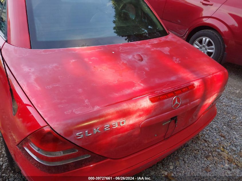 2002 Mercedes-Benz Slk 230 Kompressor VIN: WDBKK49F62F260743 Lot: 39727661