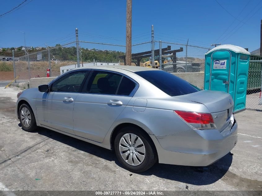 2010 Honda Accord 2.4 Lx VIN: 1HGCP2F39AA165449 Lot: 39727771