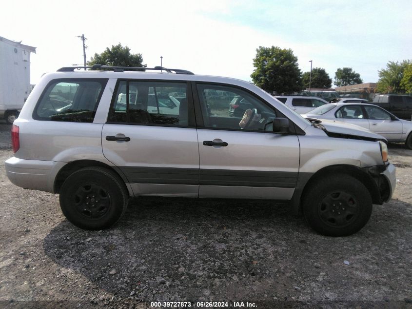 2005 Honda Pilot Lx VIN: 2HKYF18165H555338 Lot: 39727873