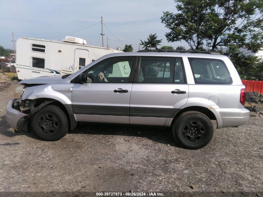 2005 Honda Pilot Lx VIN: 2HKYF18165H555338 Lot: 39727873
