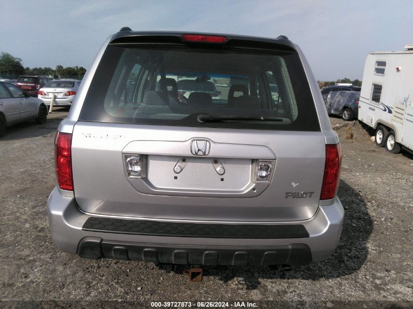 2005 Honda Pilot Lx VIN: 2HKYF18165H555338 Lot: 39727873