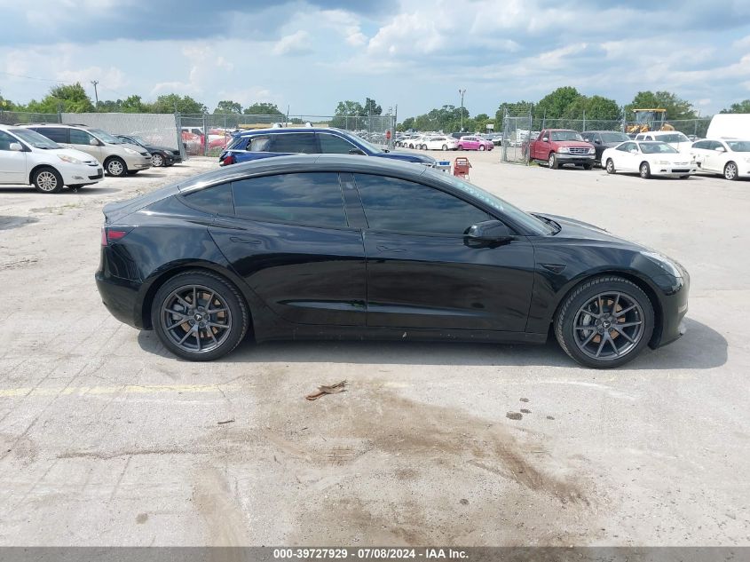 2022 Tesla Model 3 Rear-Wheel Drive VIN: 5YJ3E1EA4NF101329 Lot: 39727929