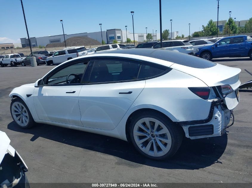 2021 Tesla Model 3 Standard Range Plus Rear-Wheel Drive VIN: 5YJ3E1EA3MF088586 Lot: 39727949