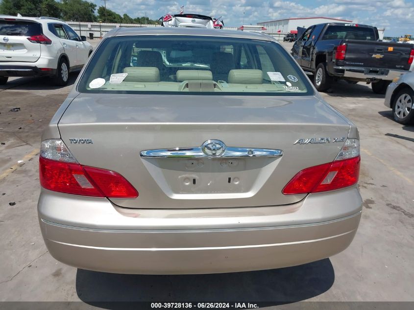 2003 Toyota Avalon Xls VIN: 4T1BF28BX3U327216 Lot: 39728136