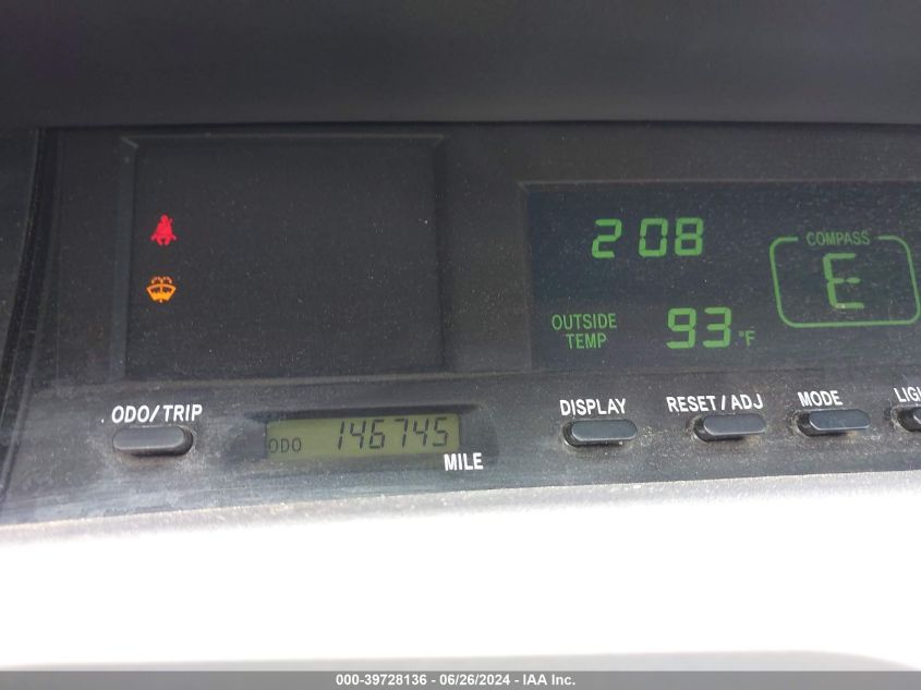 2003 Toyota Avalon Xls VIN: 4T1BF28BX3U327216 Lot: 39728136