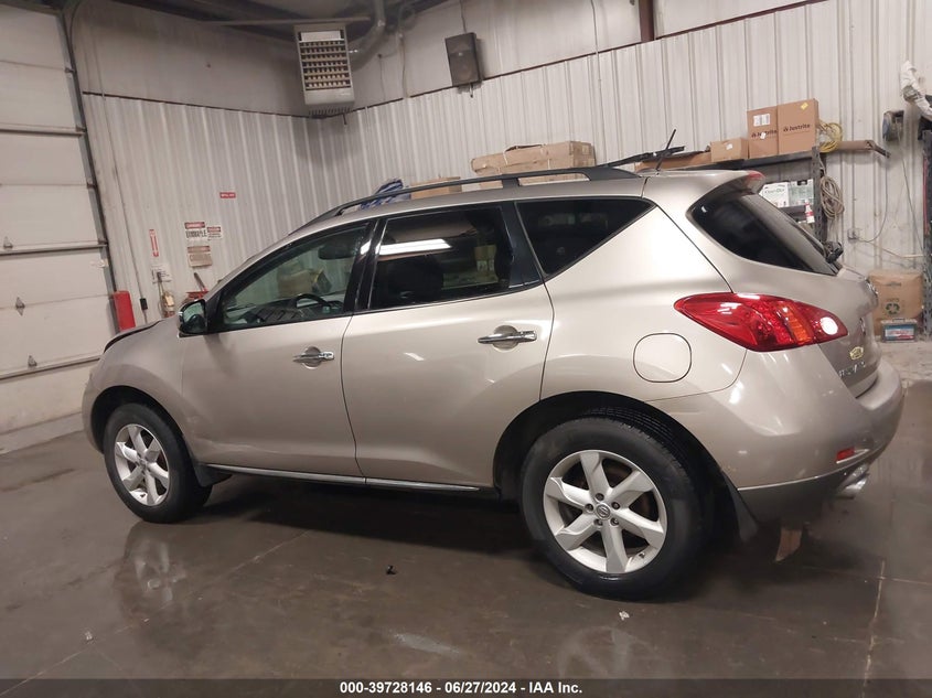 2010 Nissan Murano S/Sl/Le VIN: JN8AZ1MW5AW138103 Lot: 39728146