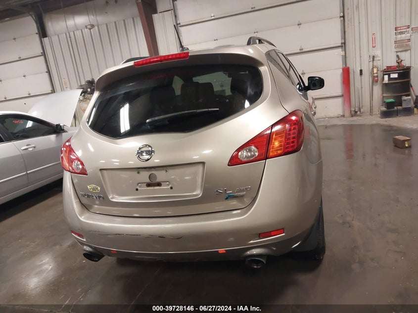 2010 Nissan Murano S/Sl/Le VIN: JN8AZ1MW5AW138103 Lot: 39728146