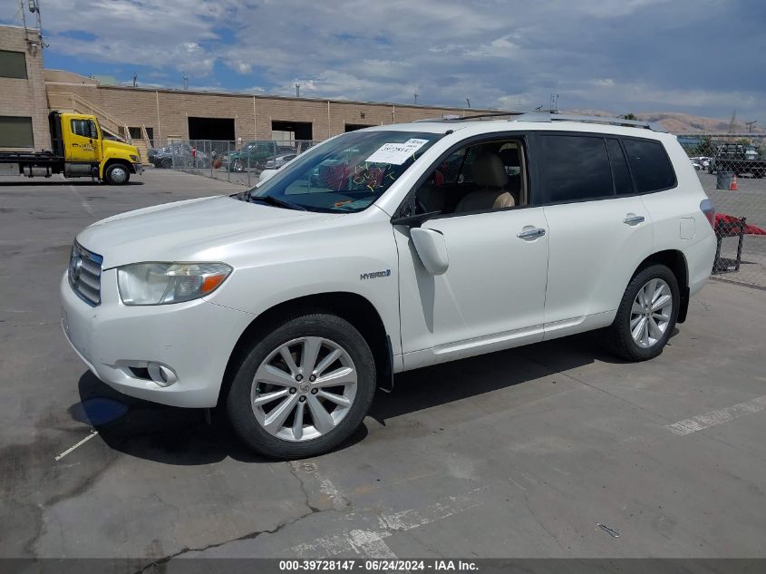 2009 Toyota Highlander Hybrid Limited VIN: JTEEW44A992034627 Lot: 39728147