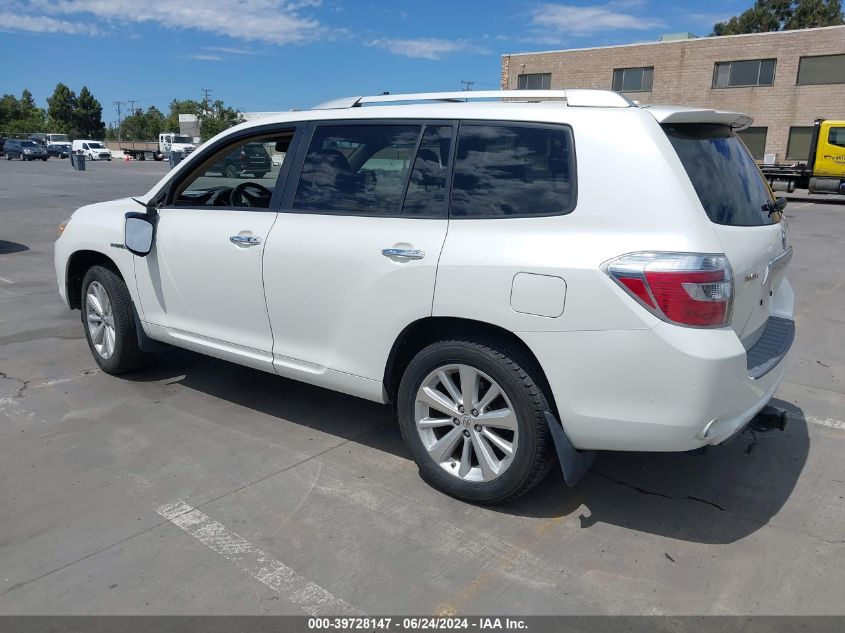 2009 Toyota Highlander Hybrid Limited VIN: JTEEW44A992034627 Lot: 39728147