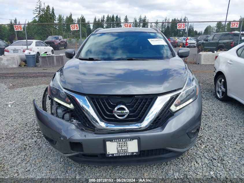 2018 Nissan Murano Sv VIN: 5N1AZ2MH7JN130864 Lot: 39728153