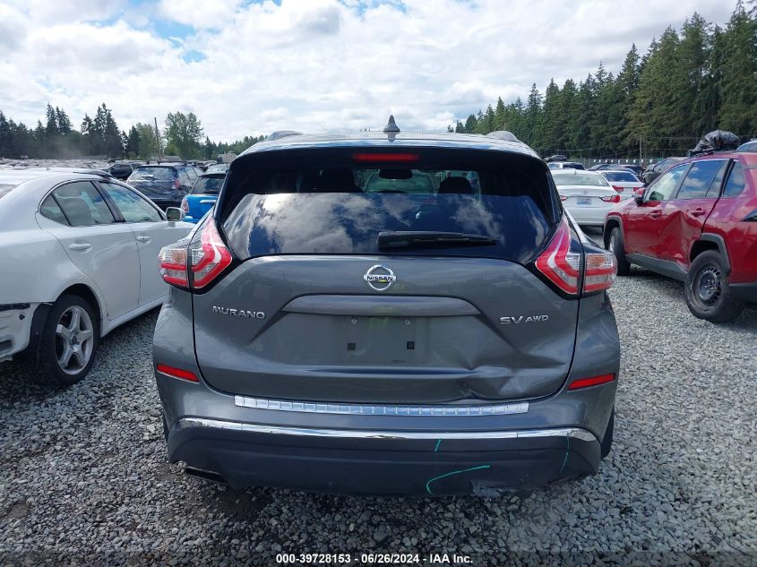 2018 Nissan Murano Sv VIN: 5N1AZ2MH7JN130864 Lot: 39728153