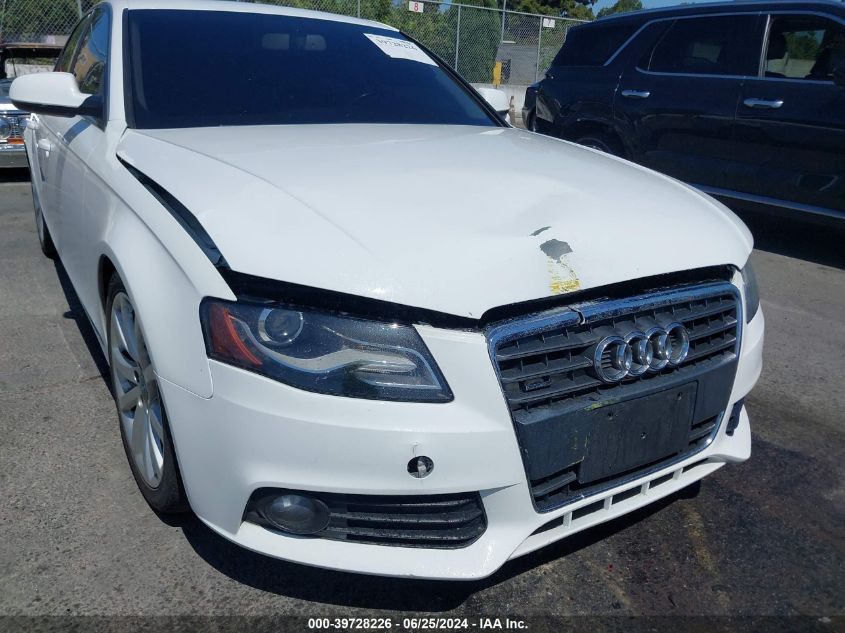 2011 Audi A4 2.0T Premium VIN: WAUFFAFL7BN038263 Lot: 39728226