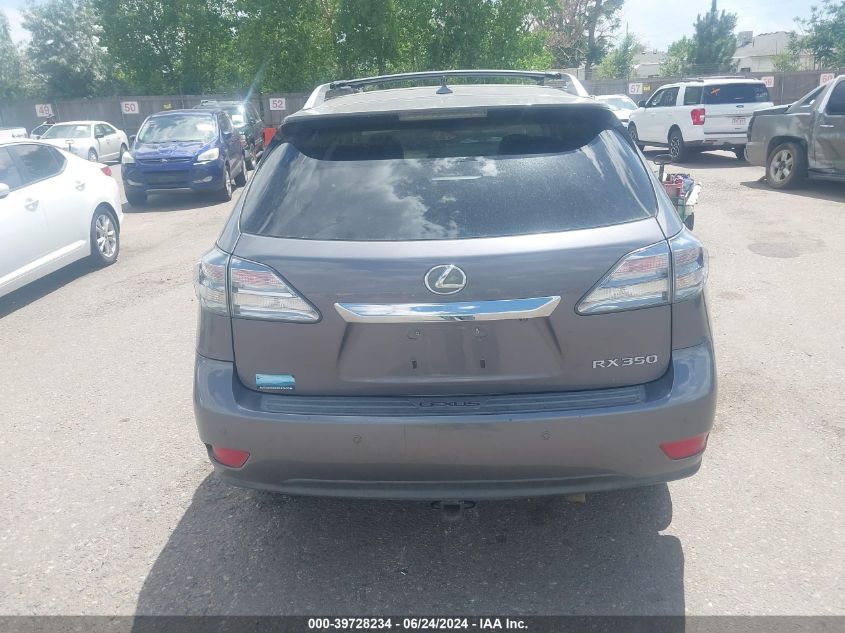 2012 Lexus Rx 350 VIN: 2T2BK1BA7CC142351 Lot: 39728234