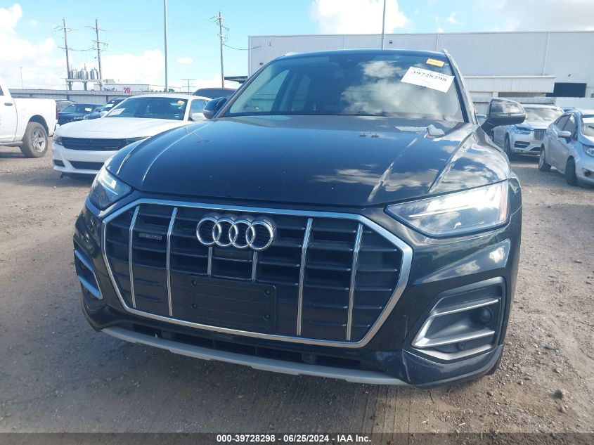 2021 Audi Q5 Premium Plus VIN: WA1BAAFY0M2115615 Lot: 39728298