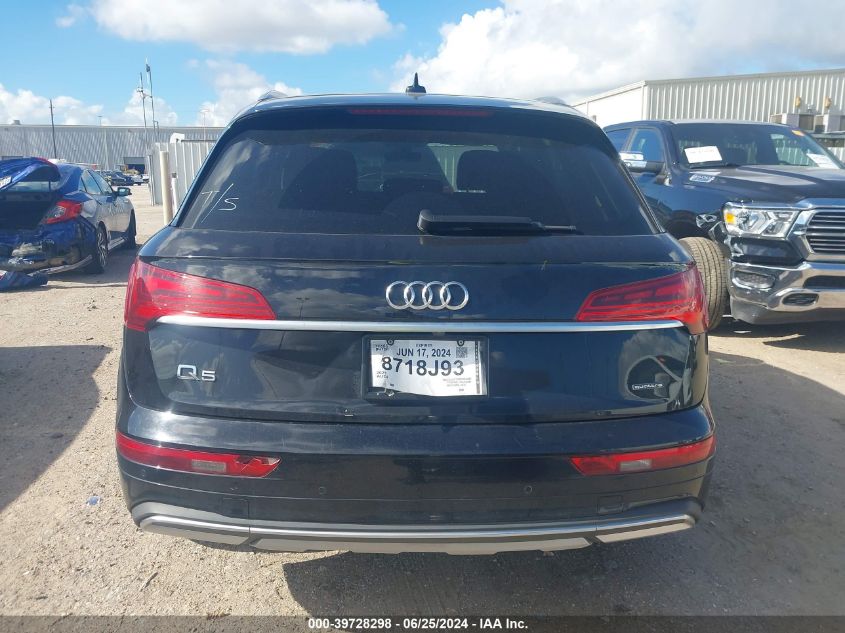 2021 Audi Q5 Premium Plus VIN: WA1BAAFY0M2115615 Lot: 39728298