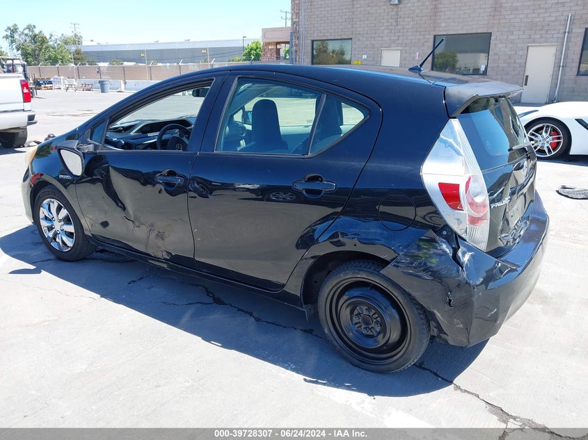 2012 Toyota Prius C One VIN: JTDKDTB36C1002839 Lot: 39728307