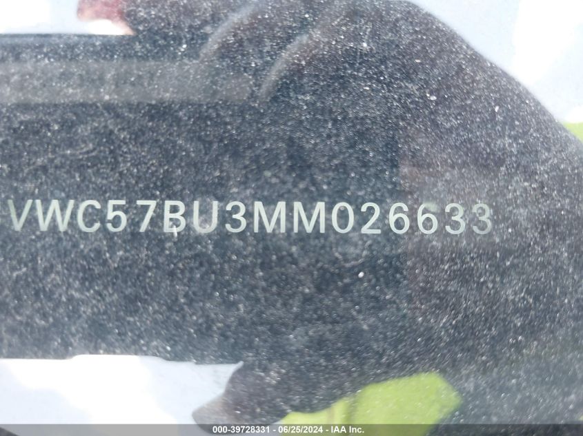 2021 Volkswagen Jetta S/Se/R-Line VIN: 3VWC57BU3MM026633 Lot: 39728331