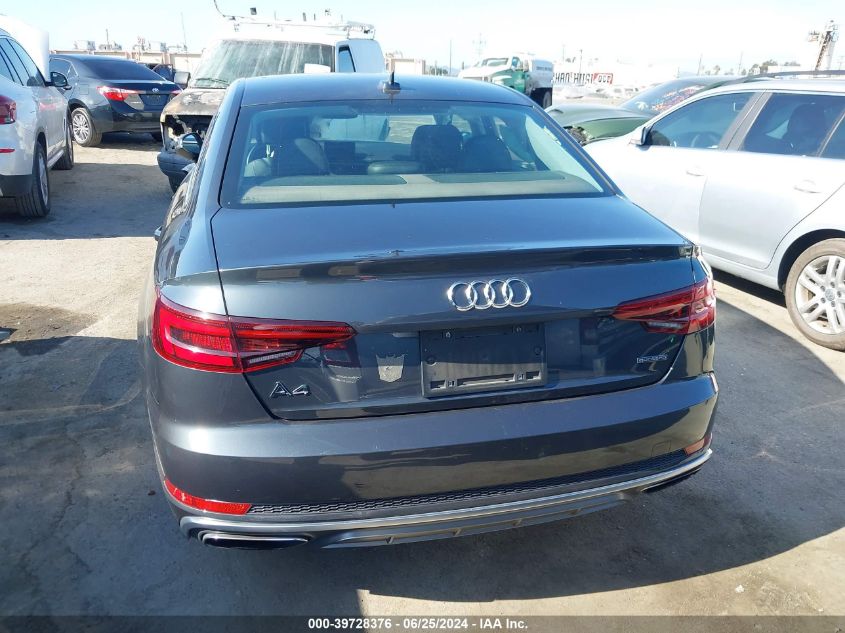 2019 Audi A4 Premium VIN: WAUDNAF43KA042210 Lot: 39728376