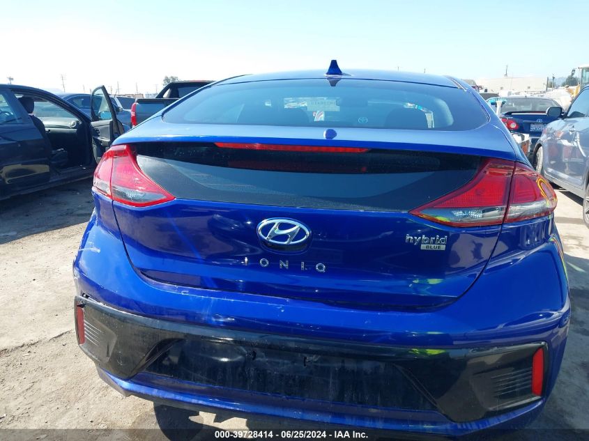 2019 Hyundai Ioniq Hybrid Blue VIN: KMHC65LC8KU178874 Lot: 39728414