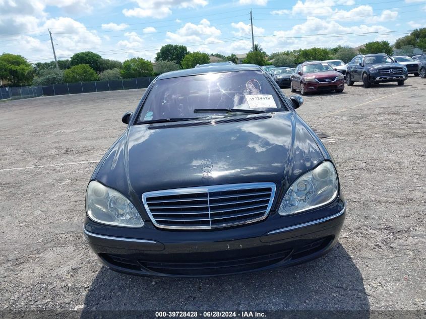 2003 Mercedes-Benz S 500 VIN: WDBNG75J03A329502 Lot: 39728428