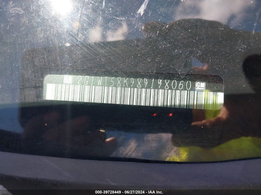 2008 Chevrolet Impala Lt VIN: 2G1WT58K989198060 Lot: 39728449