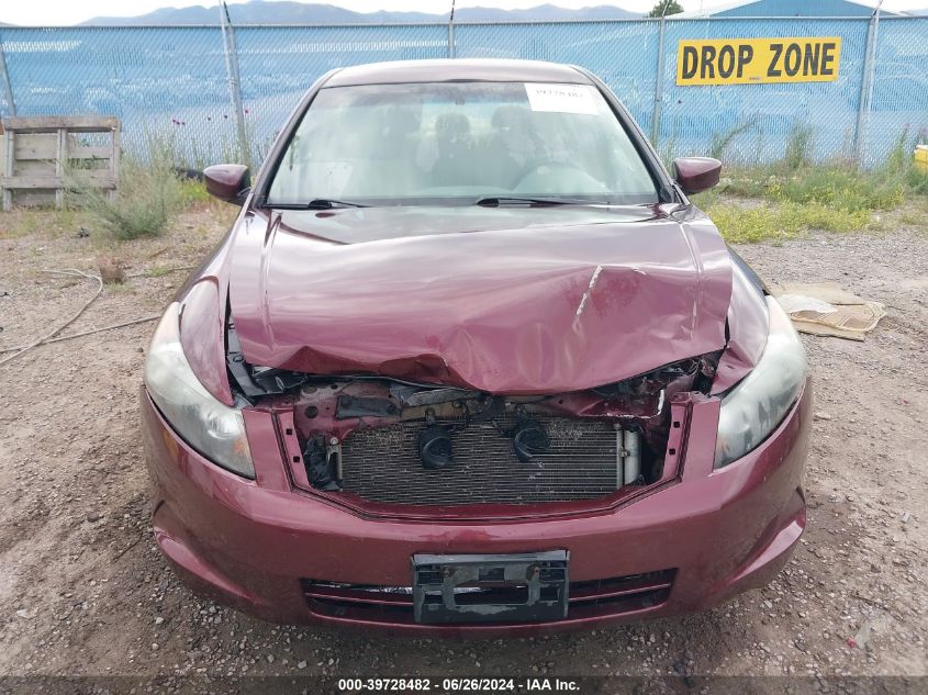 2009 Honda Accord 2.4 Lx VIN: 1HGCP25329A148165 Lot: 39728482