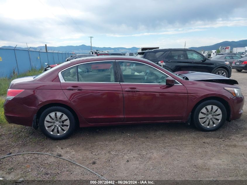 2009 Honda Accord 2.4 Lx VIN: 1HGCP25329A148165 Lot: 39728482