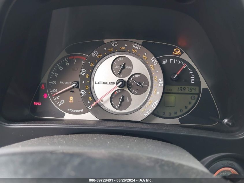 2004 Lexus Is 300 300 VIN: JTHBD192X40091497 Lot: 39728491