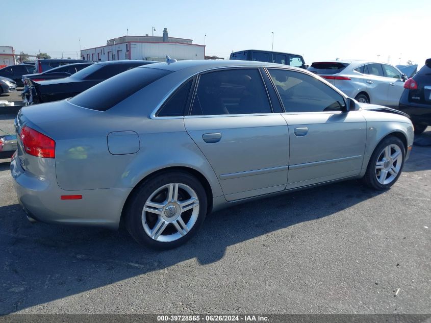 2007 Audi A4 2.0T Quattro VIN: WAUDF78E57A012851 Lot: 39728565