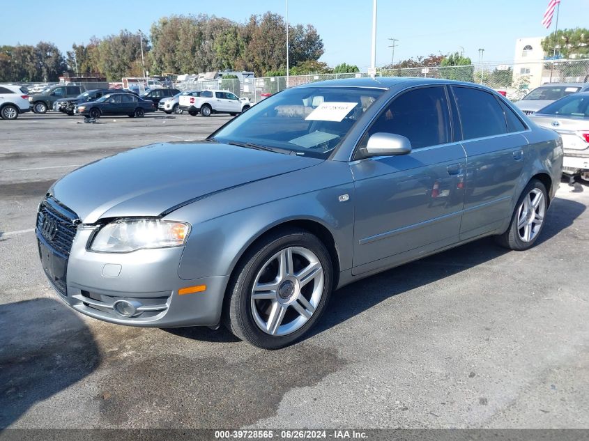 2007 Audi A4 2.0T Quattro VIN: WAUDF78E57A012851 Lot: 39728565