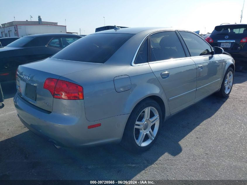 2007 Audi A4 2.0T Quattro VIN: WAUDF78E57A012851 Lot: 39728565