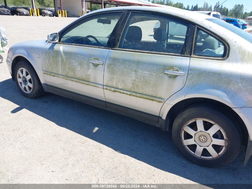 2000 Volkswagen Passat Gls VIN: WVWMA23B6YP359508 Lot: 39728585