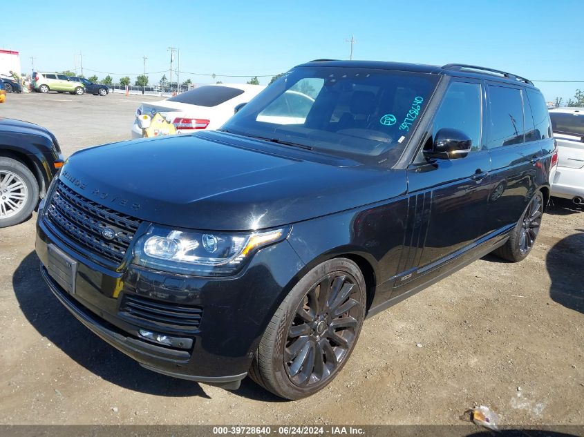 2017 Land Rover Range Rover 5.0L V8 Supercharged VIN: SALGS5FE1HA347960 Lot: 39728640