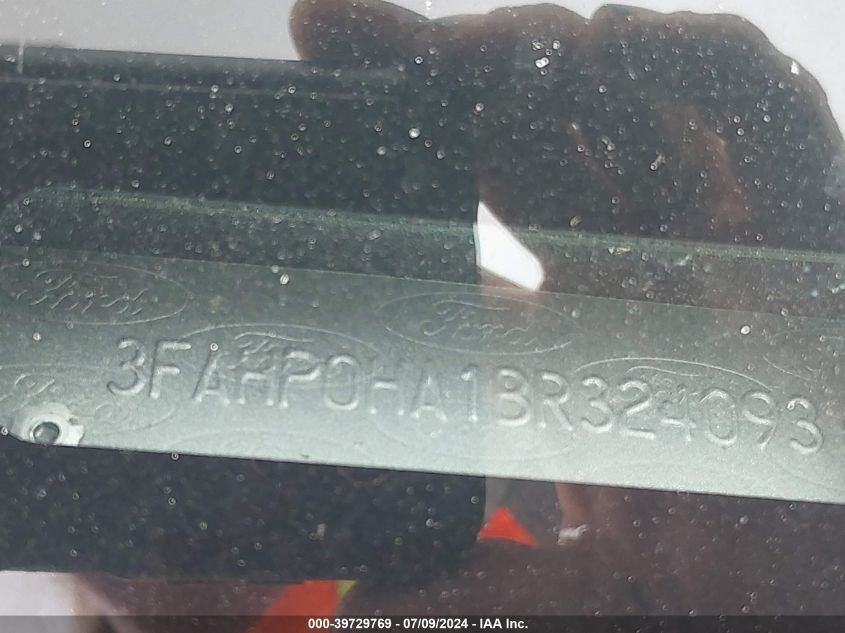 2011 Ford Fusion Se VIN: 3FAHP0HA1BR324093 Lot: 39729769