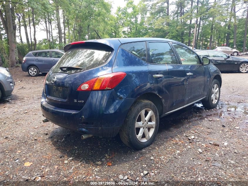 2009 Nissan Murano S VIN: JN8AZ18W29W103234 Lot: 39729806