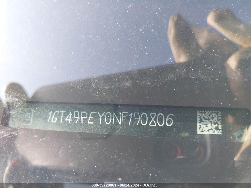 2022 GMC Sierra 2500Hd 4Wd Standard Bed At4 VIN: 1GT49PEY0NF190806 Lot: 39729861