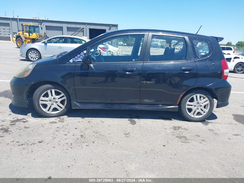 2007 Honda Fit S VIN: JHMGD38627S015786 Lot: 39729863