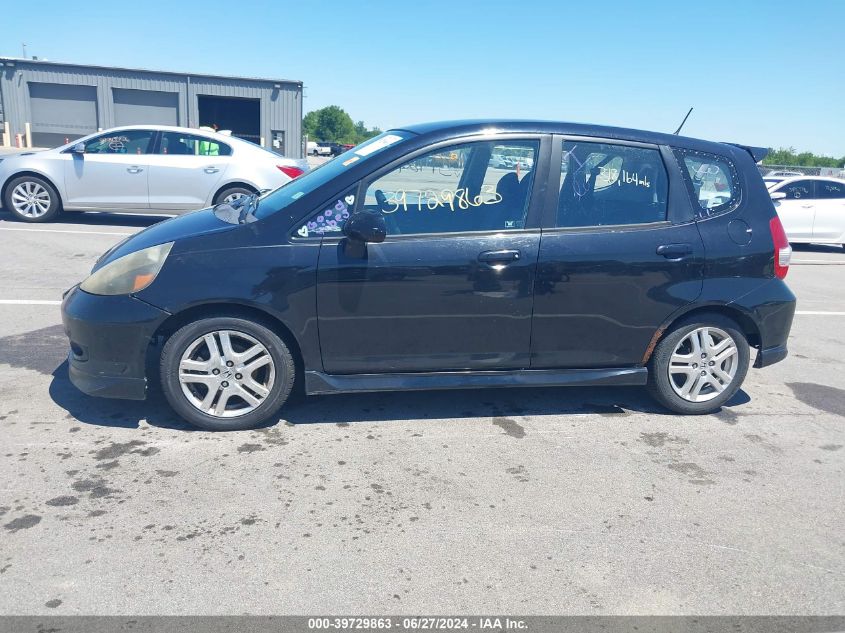 2007 Honda Fit S VIN: JHMGD38627S015786 Lot: 39729863