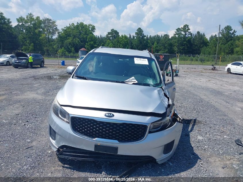 2015 Kia Sedona Lx VIN: KNDMB5C1XF6023806 Lot: 39729884