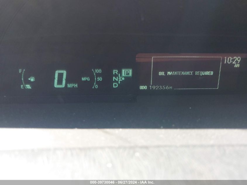 2010 Toyota Prius Ii VIN: JTDKN3DU8A5206843 Lot: 39730046