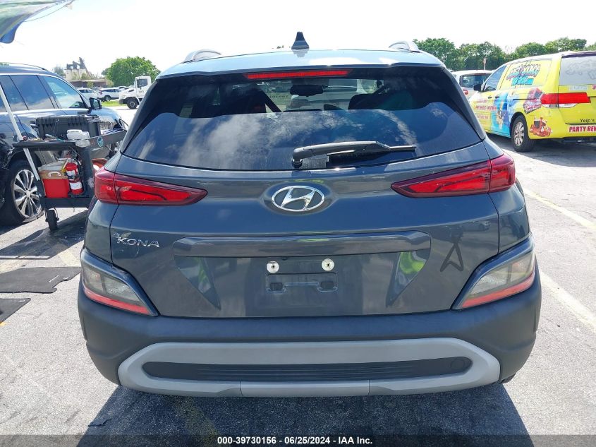 2022 Hyundai Kona Sel VIN: KM8K62AB9NU829017 Lot: 39730156