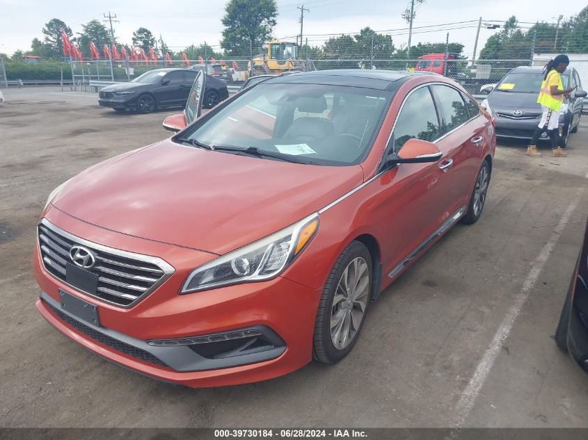 5NPE34AB3FH129673 2015 HYUNDAI SONATA - Image 2