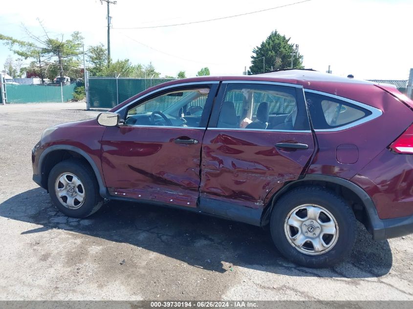 2014 Honda Cr-V Lx VIN: 5J6RM4H36EL100427 Lot: 39730194