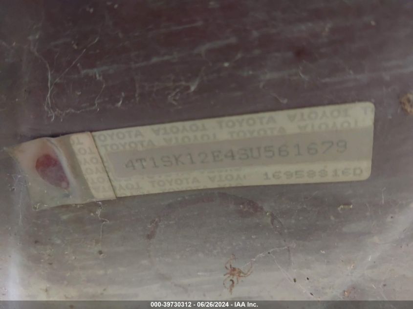 1995 Toyota Camry Le VIN: 4T1SK12E4SU561679 Lot: 39730312