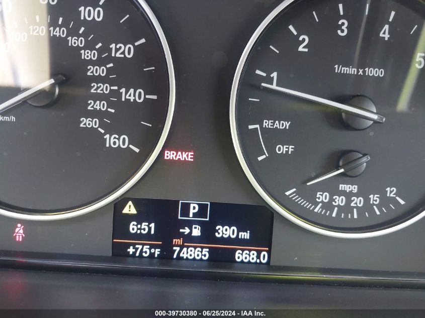 2016 BMW 320I VIN: WBA8E1G52GNT37128 Lot: 39730380