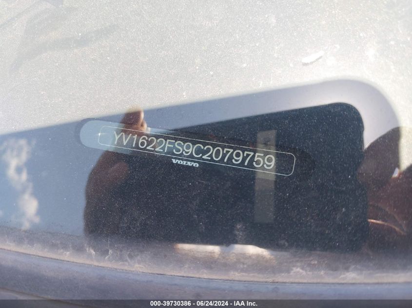2012 Volvo S60 T5 VIN: YV1622FS9C2079759 Lot: 39730386