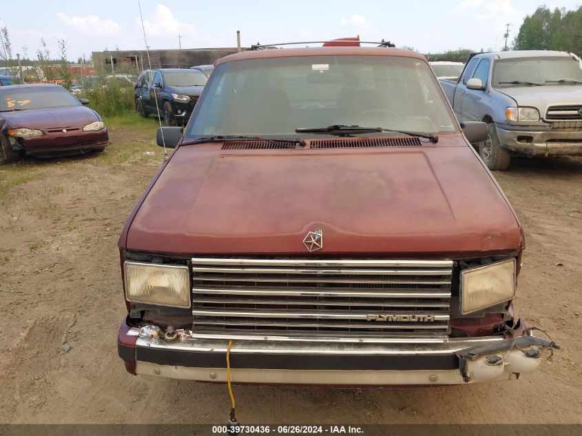 2P4FH4133HR370150 1987 Plymouth Voyager Se