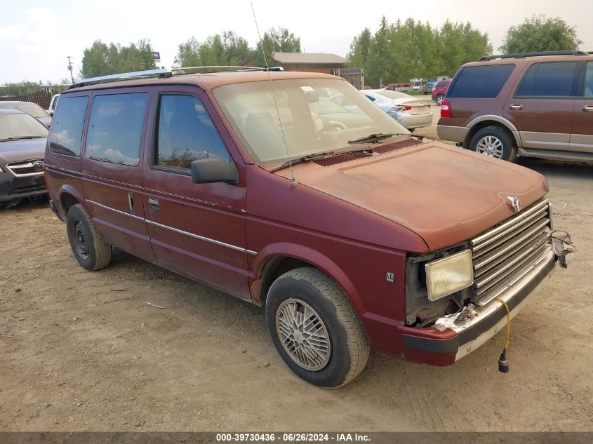 1987 Plymouth Voyager Se VIN: 2P4FH4133HR370150 Lot: 39730436